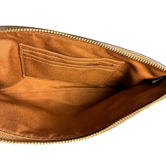 Coach Dempsey Tote 22 Signature Canvas Varsity Stripe Patch C5794 Brown Multi - Picture 9 of 10